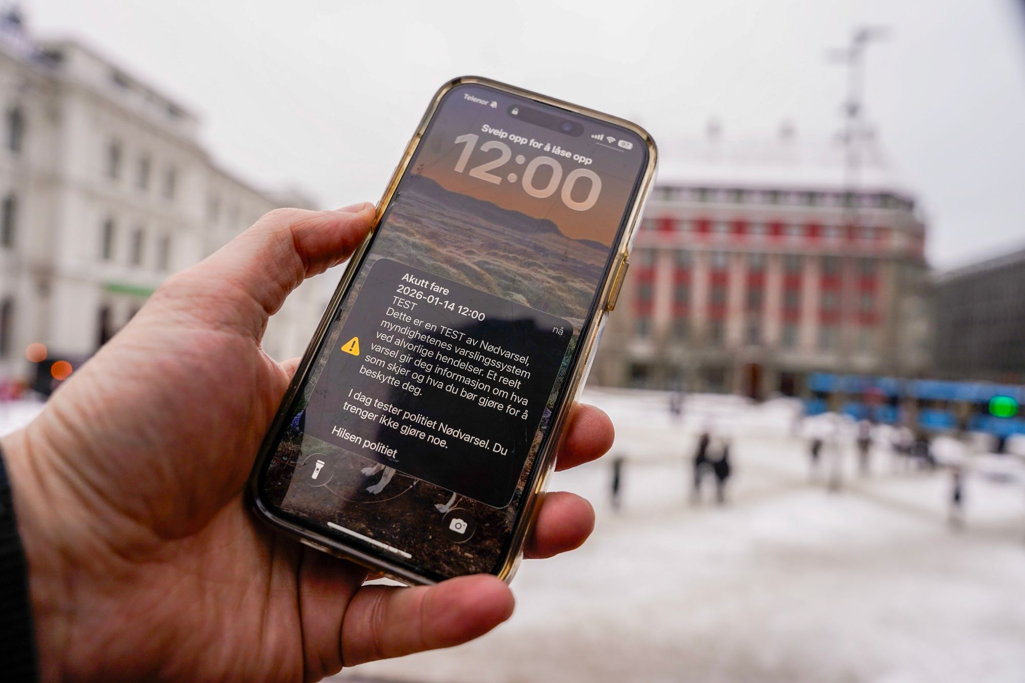 I dag kl. 12 får du nødvarsel på mobilen